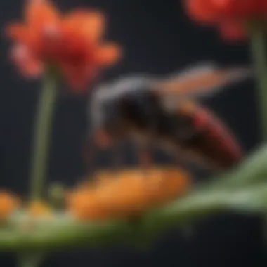 The Role of Black and Red Insects in Pollination Black and red insect pollinating a flower