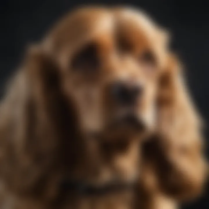 Cocker Spaniel showcasing its elegant features during a dog show
