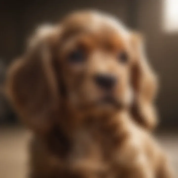 Cocker spaniel puppy with a curious expression