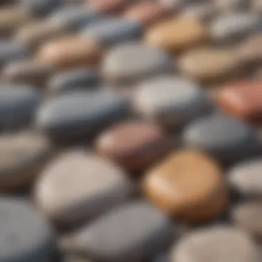 Granite slabs in various colors and patterns displayed in a stone yard, highlighting its diversity.