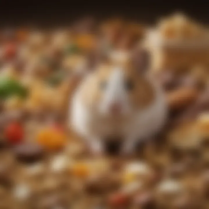 Close-up of ingredients in Kaytee hamster food