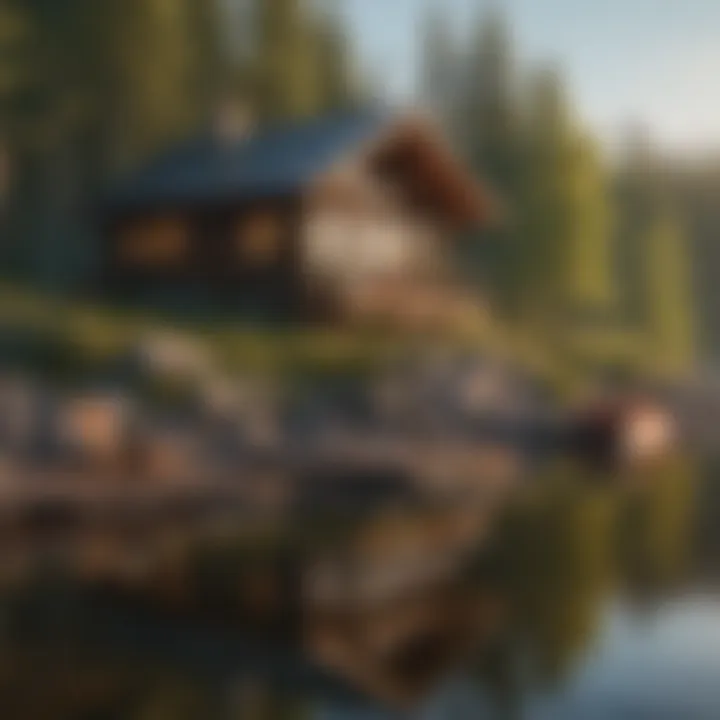 A variety of cabin styles along the shores of Lake Vermilion showcasing unique architecture