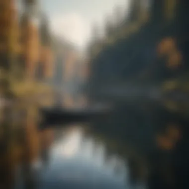 Breathtaking lake offering diverse fishing opportunities Scenic lake with boats and fishing spots