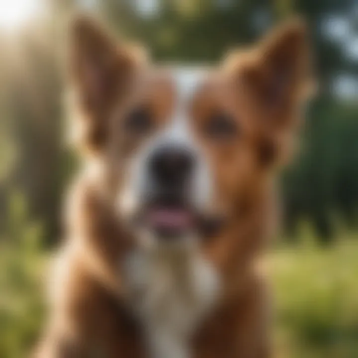 A happy dog playing outdoors, representing the potential benefits of cannabis for pet health.