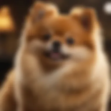 A visually appealing display of Pomeranian breed standards and characteristics