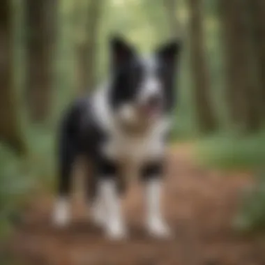 Border Collie demonstrating trained tasks for anxiety assistance