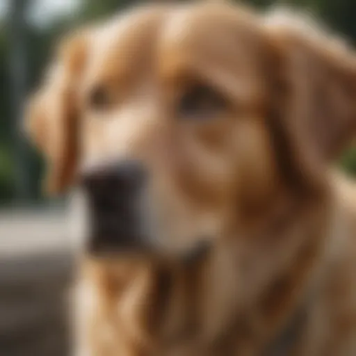 Golden Retriever as a psychiatric service dog in a calming environment