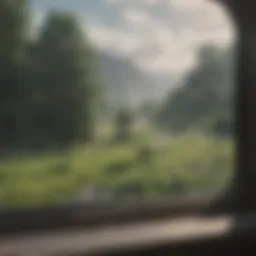 Lush landscapes viewed from the sleeper train window