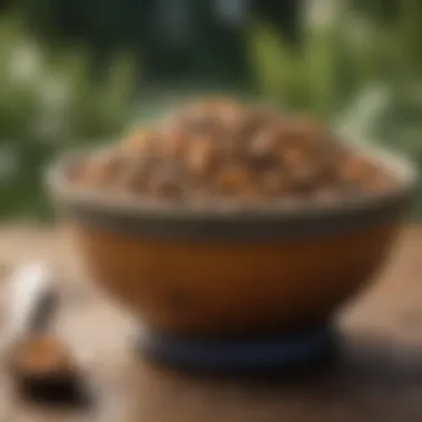 Nutrient-Rich Dog Food A vibrant bowl of Taste of the Wild dog food showcasing rich ingredients