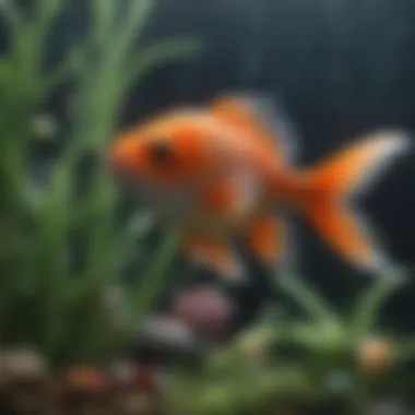 Fish swimming in a thriving aquaponics environment