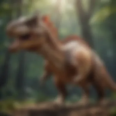 A detailed infographic showcasing various dinosaur species and their habitats.