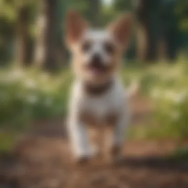 Playful hypoallergenic small dog enjoying outdoor playtime