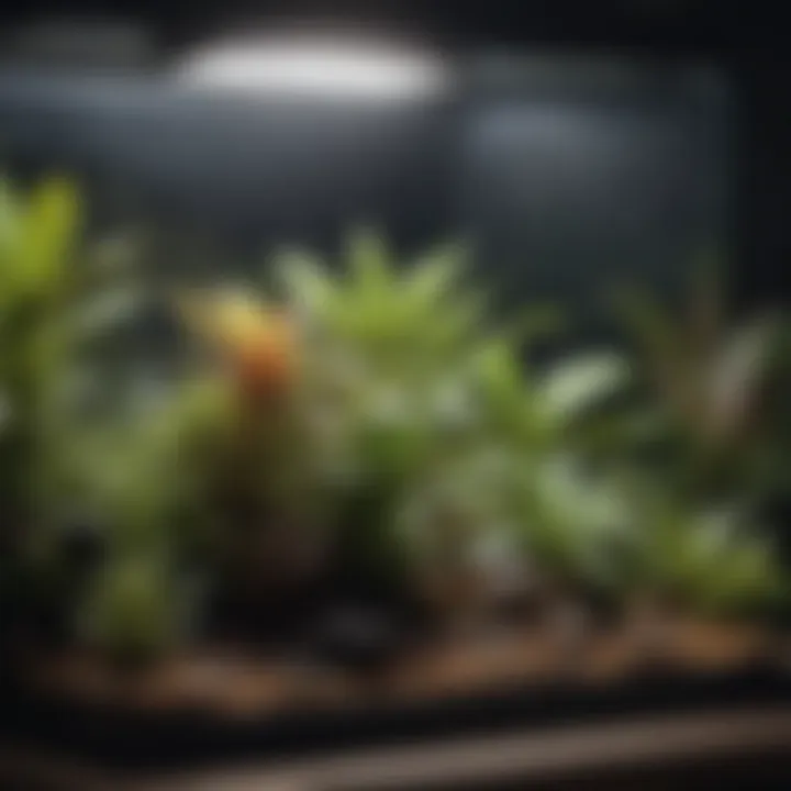Diagram illustrating optimal light spectrum for various plant species