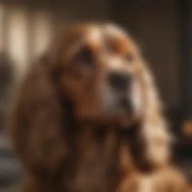 Cocker Spaniel: A Breed of Intelligence and Trainability A Cocker Spaniel engaged in a training session, emphasizing the breed's intelligence.