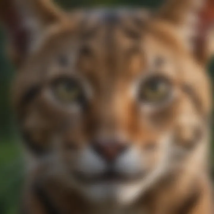 Close-up of a jungle cat's piercing eyes, reflecting its keen hunting instincts.