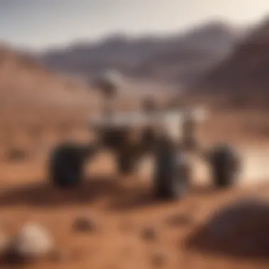 Robotic Rover on Martian Terrain Robotic rover exploring the Martian terrain