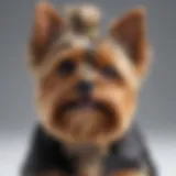 A Yorkshire Terrier showcasing its distinctive coat and playful demeanor.