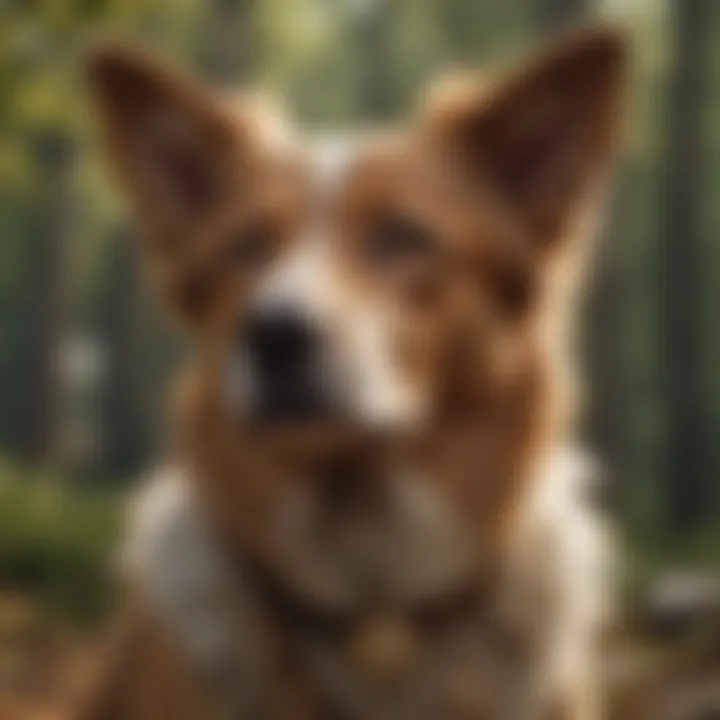 An artistic depiction of mythical figures symbolizing dog names from mythology