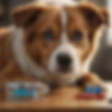 Pet owner measuring Benadryl dosage