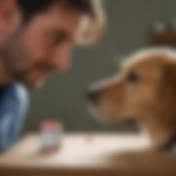 Veterinarian discussing Benadryl with pet owner