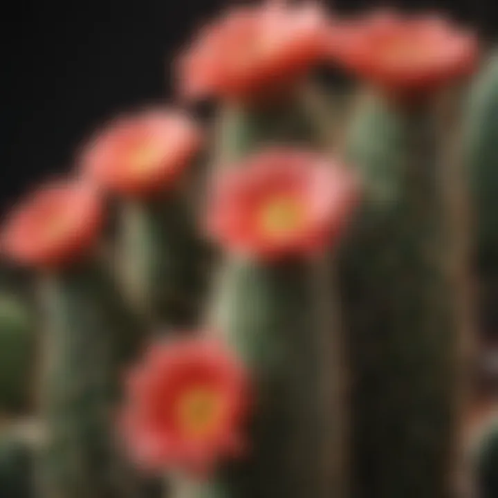 Close-up of a flowering cactus showcasing its intricate blooms