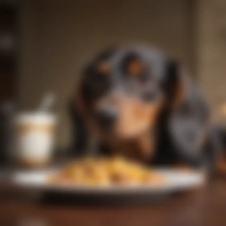 Senior mini dachshund with customized diet