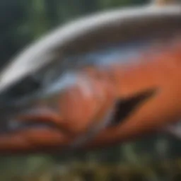 A vibrant collection of salmon species native to Alaskan waters, showcasing their distinct colors and patterns.