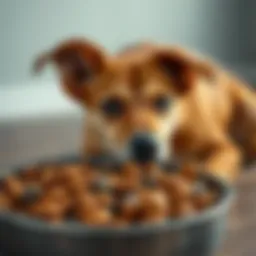 Nutrient-dense dog food in a bowl