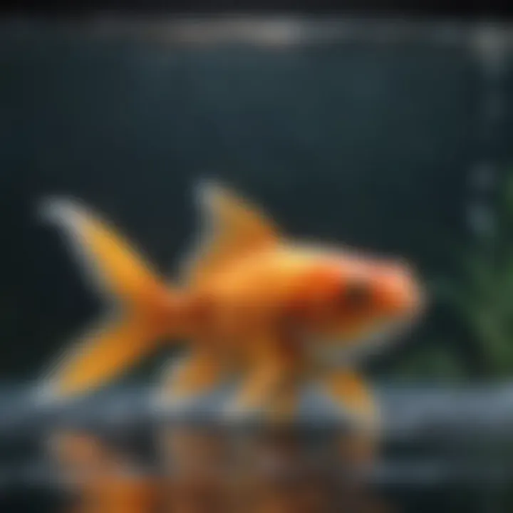 Visual representation of proper water quality parameters for goldfish