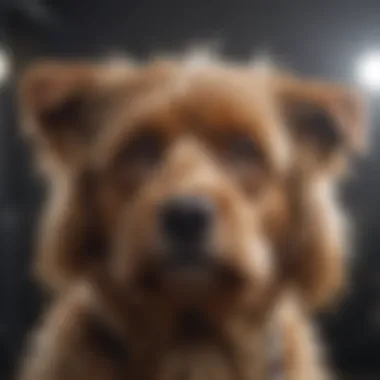 A well-groomed dog with a shiny coat after using grooming clippers