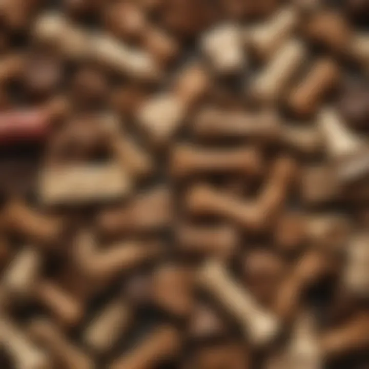 Close-up of various no rawhide dog chew options