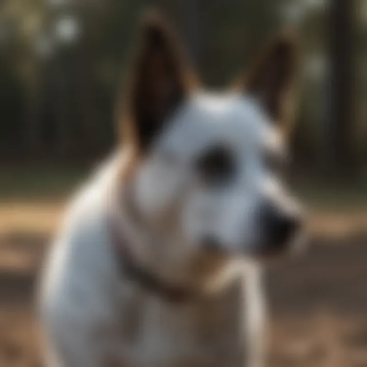 A Texas Heeler exhibiting focus and responsiveness to commands.