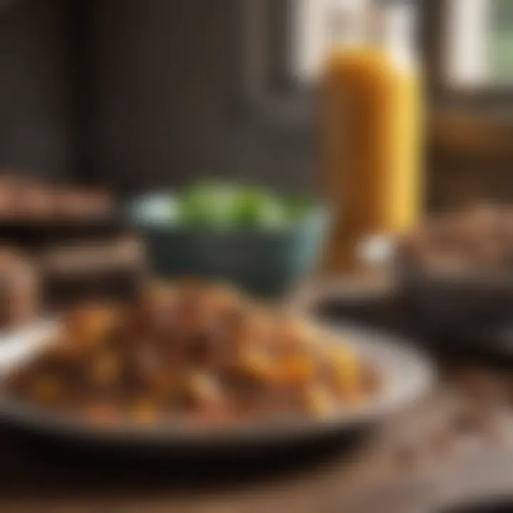Homemade dog food preparation using fresh ingredients