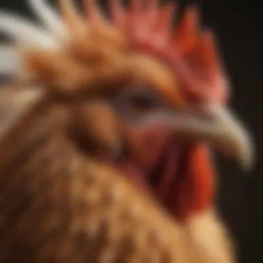 Houdan chicken showcasing its distinctive feathered crest