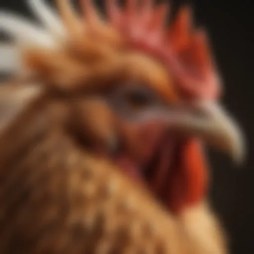 Houdan chicken showcasing its distinctive feathered crest