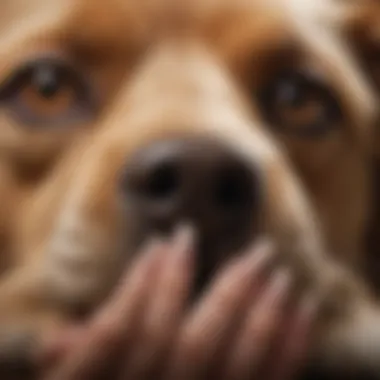 A close-up of a dog with well-groomed nails