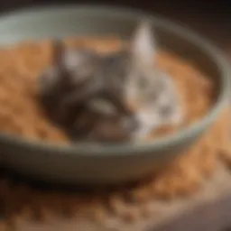 A close-up view of high-quality hypoallergenic wet cat food in a bowl, showcasing its texture and ingredients.
