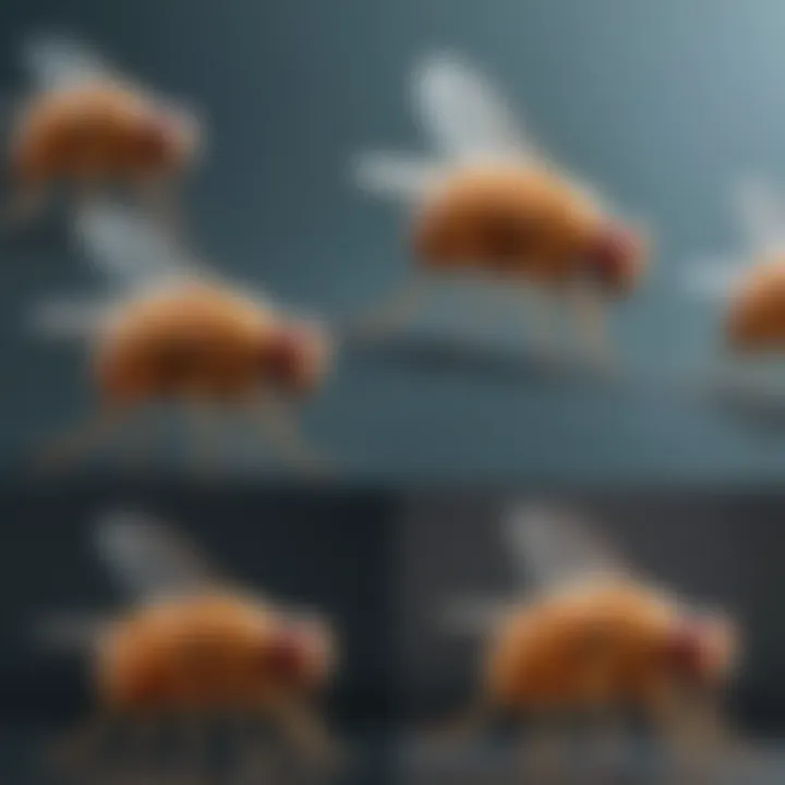 Infographic showing the life cycle of fruit flies