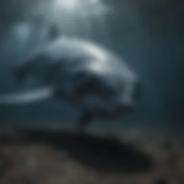 Conservation Initiatives for Blue Whales A serene image depicting the conservation efforts for blue whales