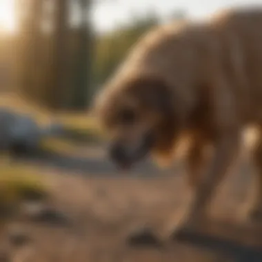 Understanding Behavioral Patterns: Excessive Tail-Chasing A mature dog exhibiting excessive tail-chasing behavior.