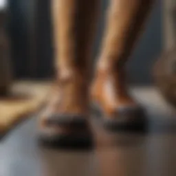 Close-up view of Monkey Feet Shoes showcasing unique design features