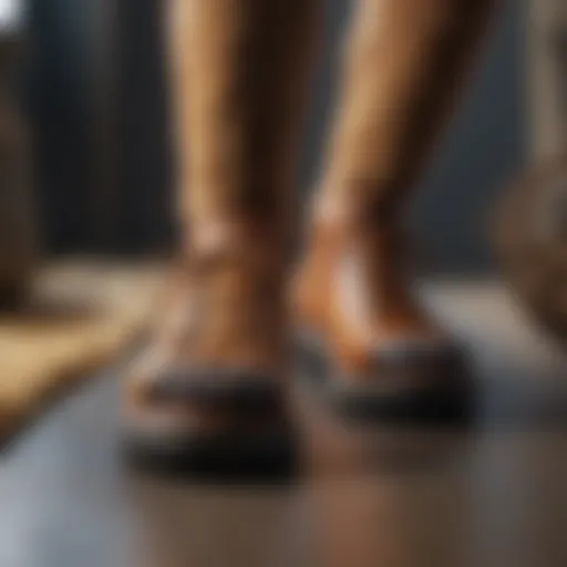 Close-up view of Monkey Feet Shoes showcasing unique design features
