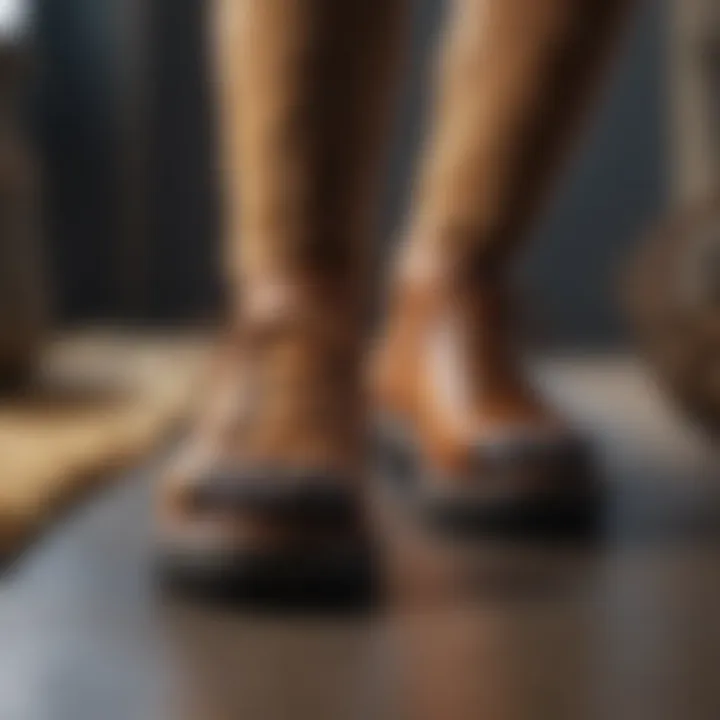 Close-up view of Monkey Feet Shoes showcasing unique design features