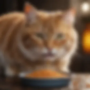 Happy Cat Enjoying Wet Food Cat enjoying a meal of wet food