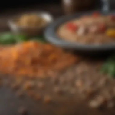 Close-Up of Fresh Ingredients in Wet Cat Food Close-up of wet cat food with fresh ingredients