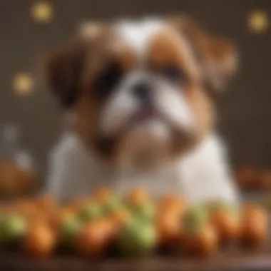 A variety of beneficial foods for Shih Tzus