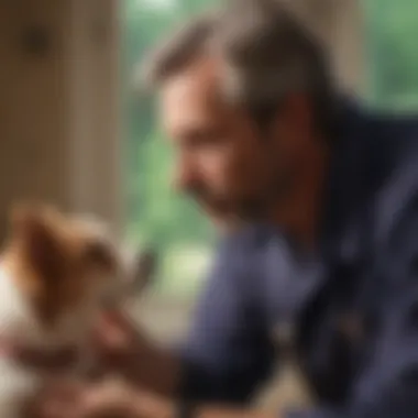 A veterinarian discussing dietary options with a pet owner