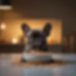A bowl of high-quality kibble suitable for French Bulldog puppies