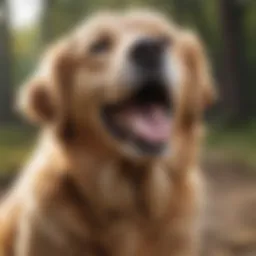 Golden Retriever with a happy expression