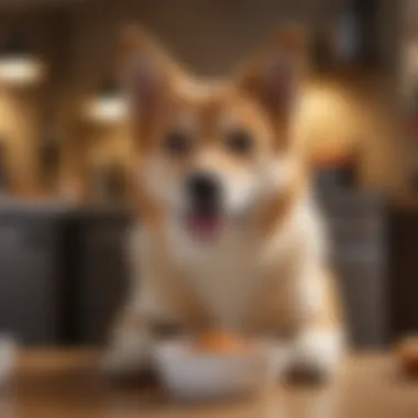 Happy Dog with Canidae for Sensitive Stomachs Dog enjoying a bowl of Canidae food designed for sensitive stomachs